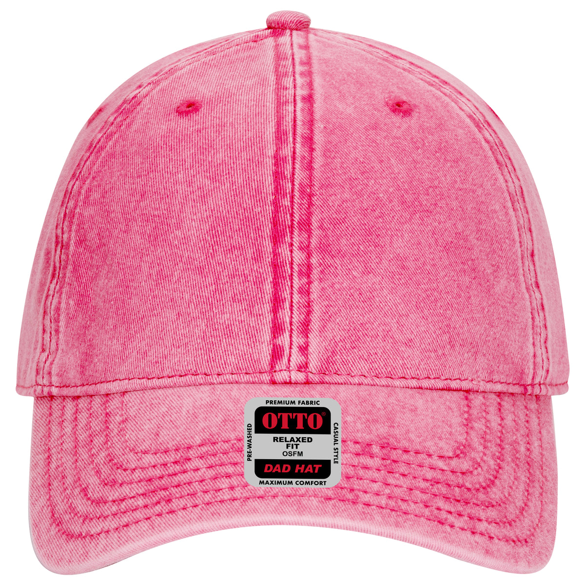 OTTO CAP 6 Panel Low Profile Dad Hat OTTO 18-1248 Otto Cap 042 - Hot Pink OSFM - Adult