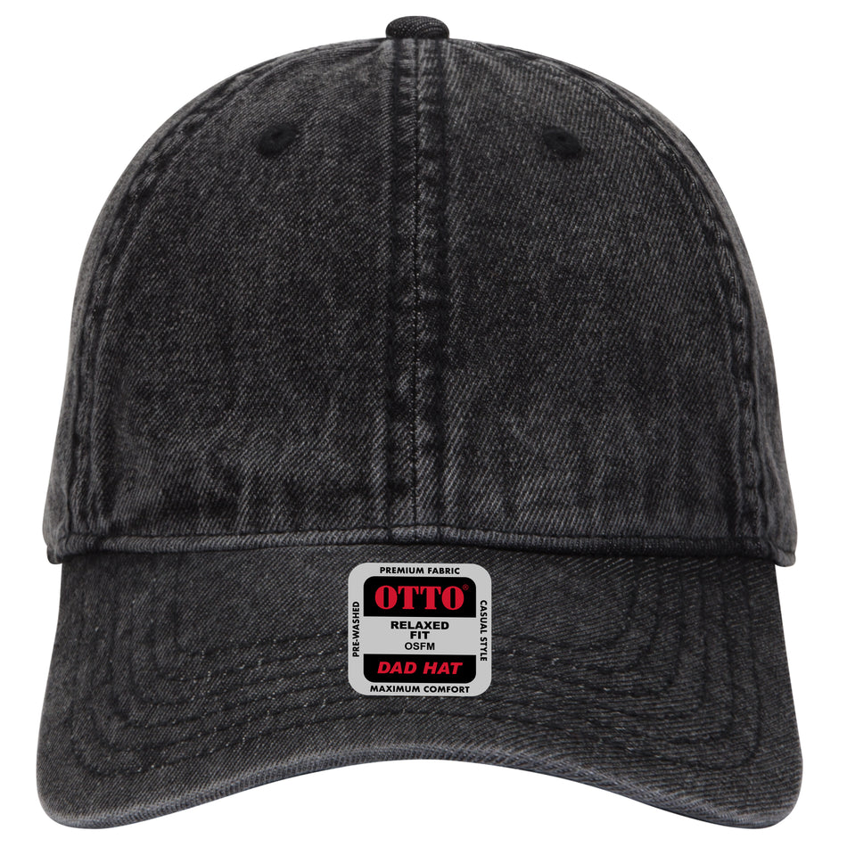 OTTO CAP 6 Panel Low Profile Dad Hat OTTO 18-1249 Otto Cap 003 - Black OSFM - Adult