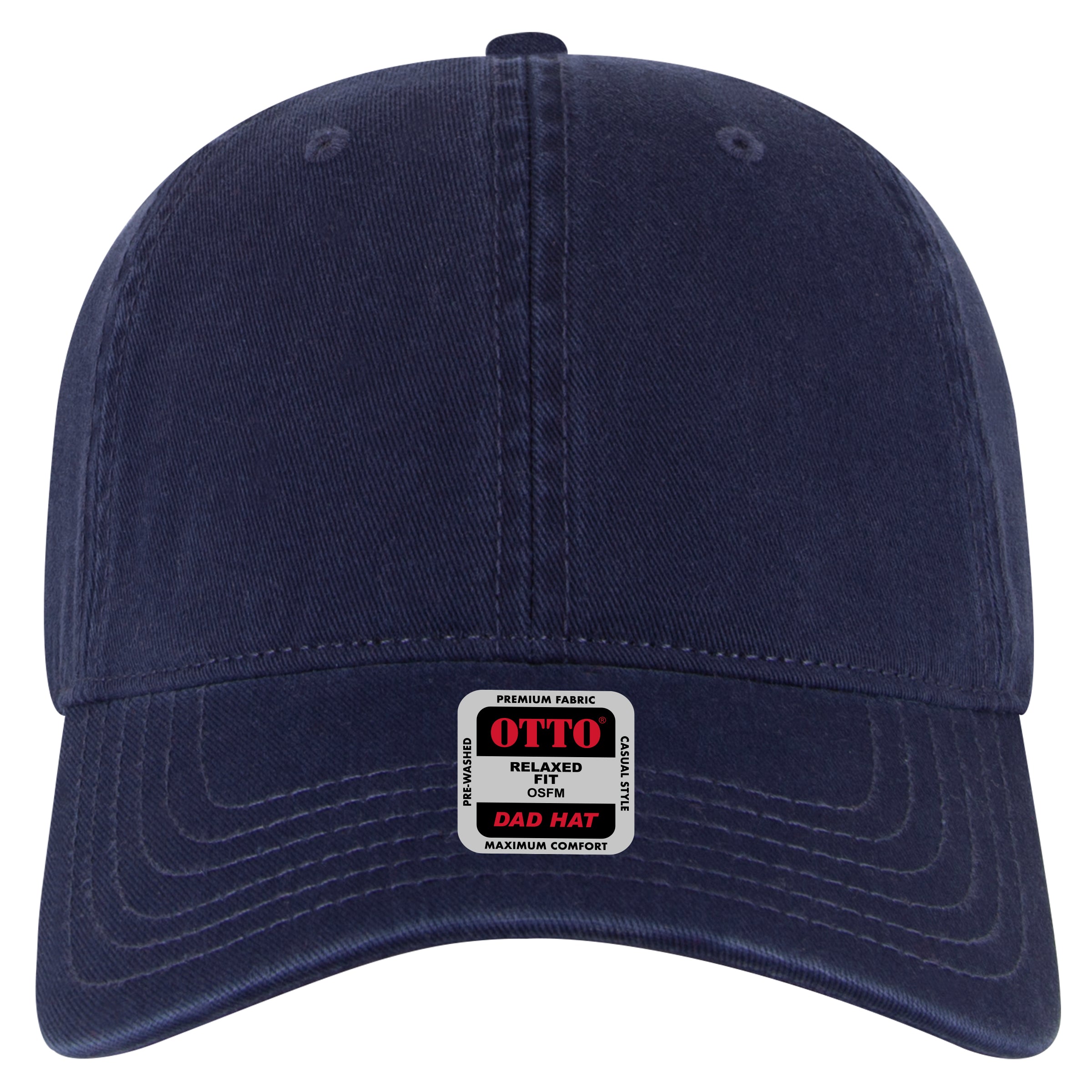 OTTO CAP 6 Panel Low Profile Dad Hat OTTO 18-1322 Otto Cap 004 - Navy OSFM - Adult