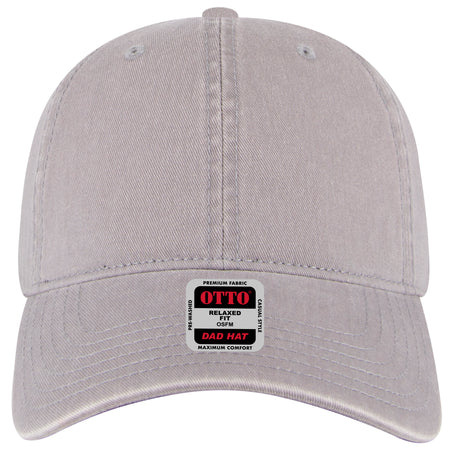 OTTO CAP 6 Panel Low Profile Dad Hat OTTO 18-1322 Otto Cap 014 - Gray OSFM - Adult