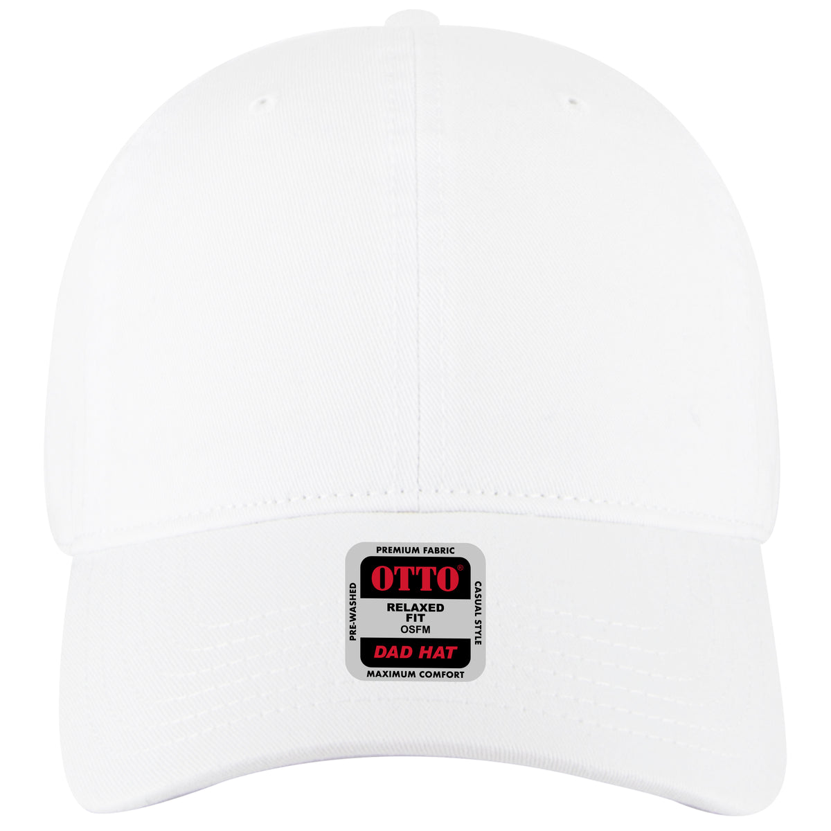 OTTO CAP 6 Panel Low Profile Dad Hat OTTO 18-1322 Otto Cap 016 - White OSFM - Adult