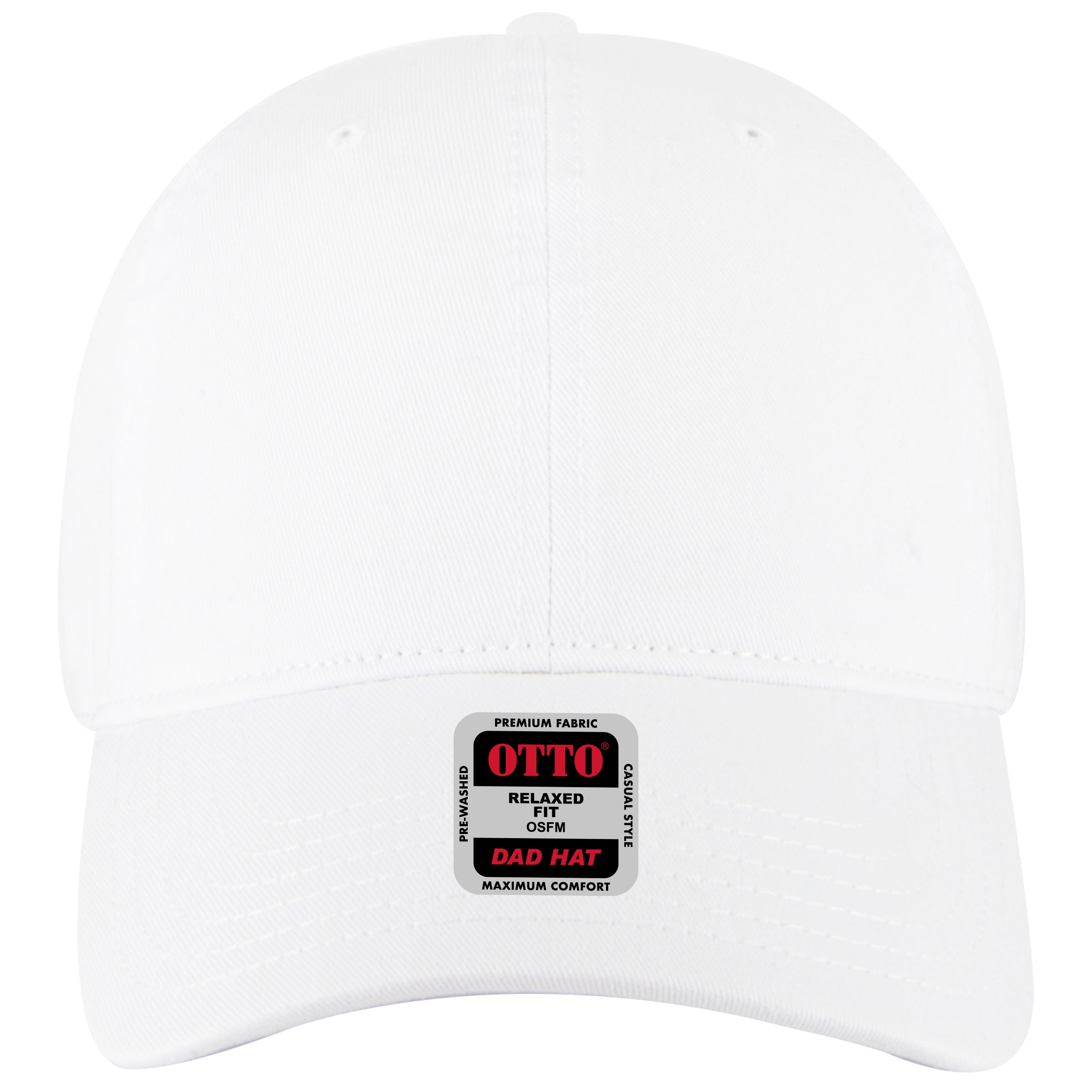 OTTO CAP 6 Panel Low Profile Dad Hat OTTO 18-1322 Otto Cap 016 - White OSFM - Adult