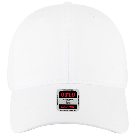 OTTO CAP 6 Panel Low Profile Dad Hat OTTO 18-1322 Otto Cap 016 - White OSFM - Adult