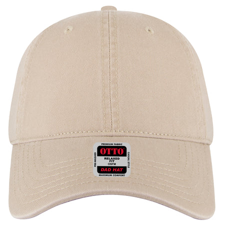 OTTO CAP 6 Panel Low Profile Dad Hat OTTO 18-1322 Otto Cap 032 - Khaki OSFM - Adult