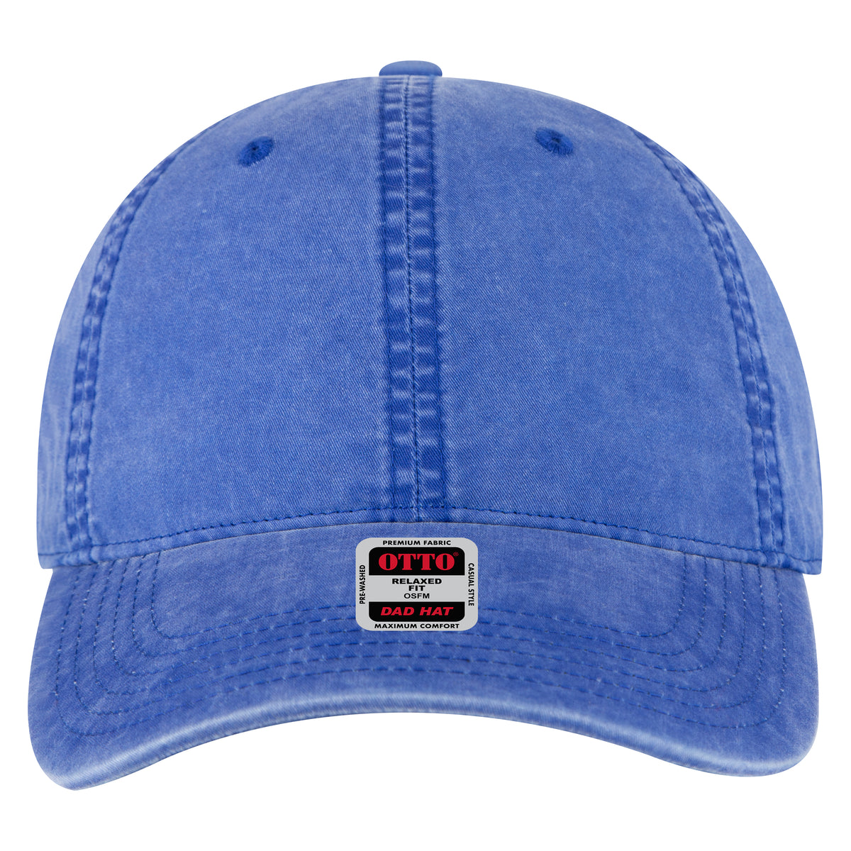 OTTO CAP 6 Panel Low Profile Dad Hat OTTO 18-201 Otto Cap 001 - Royal OSFM - Adult