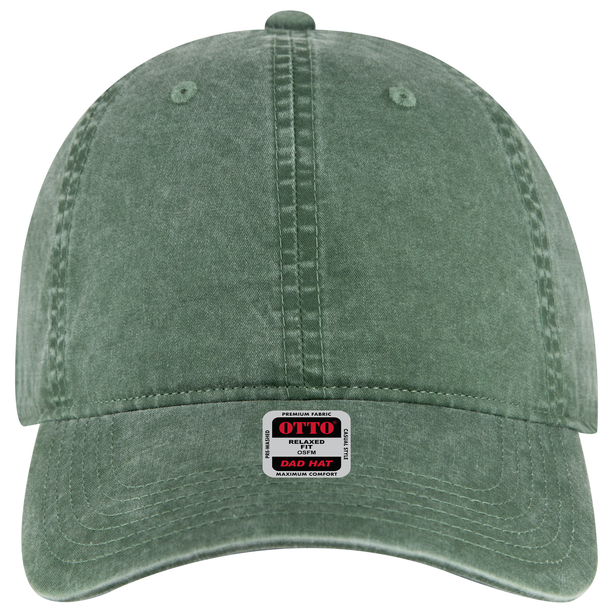 OTTO CAP 6 Panel Low Profile Dad Hat OTTO 18-201 Otto Cap 017 - Dk. Green OSFM - Adult