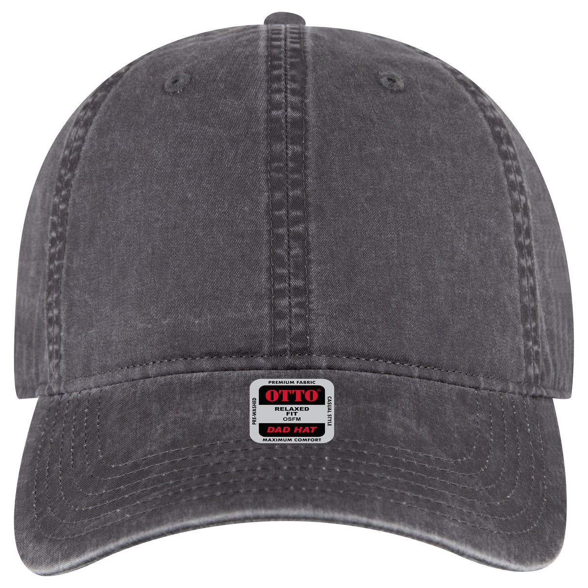 OTTO CAP 6 Panel Low Profile Dad Hat OTTO 18-201 Otto Cap 025 - Char. Gray OSFM - Adult