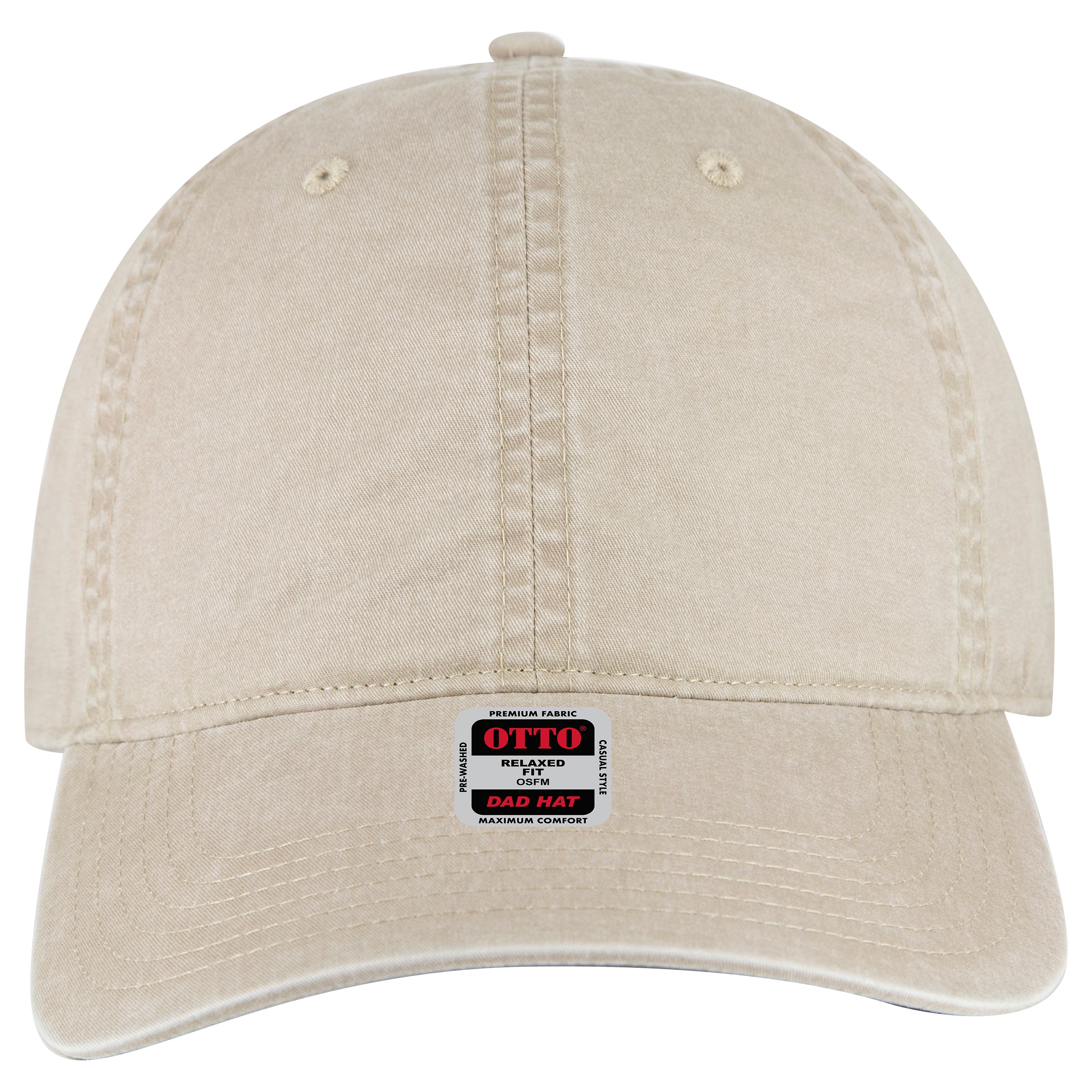 OTTO CAP 6 Panel Low Profile Dad Hat OTTO 18-201 Otto Cap 032 - Khaki OSFM - Adult