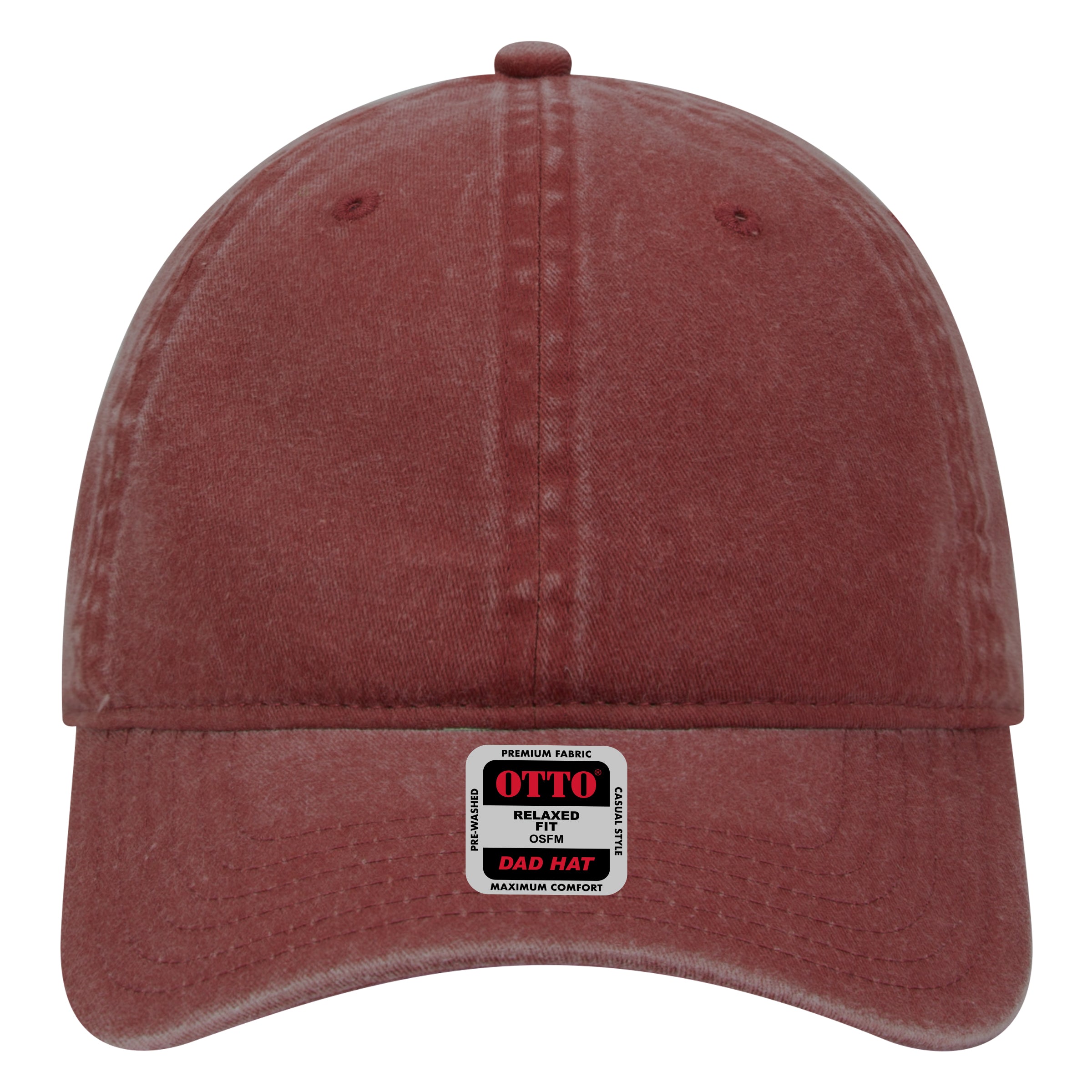 OTTO CAP 6 Panel Low Profile Dad Hat OTTO 18-202 Otto Cap 010 - Maroon OSFM - Adult