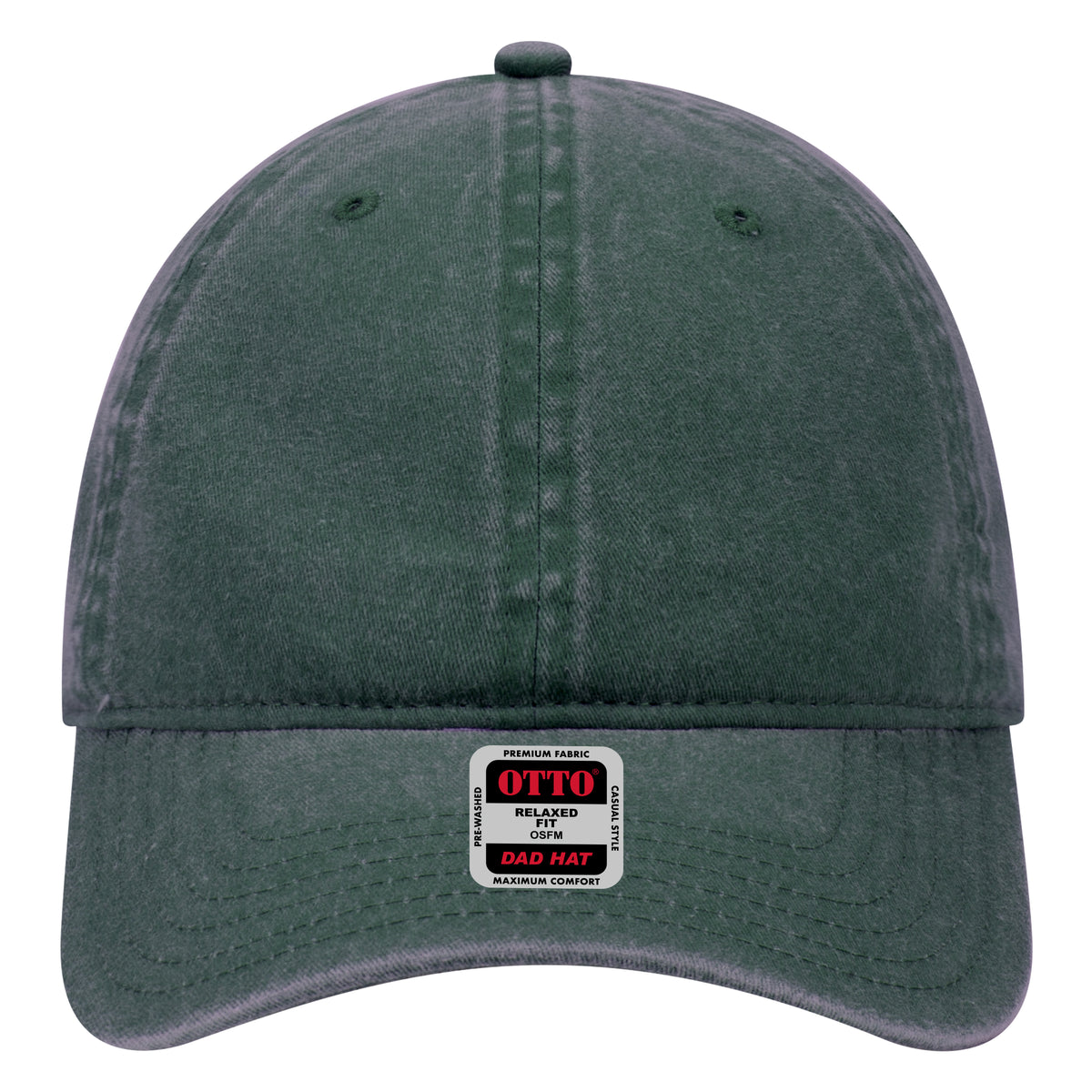 OTTO CAP 6 Panel Low Profile Dad Hat OTTO 18-202 Otto Cap 017 - Dk. Green OSFM - Adult