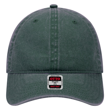 OTTO CAP 6 Panel Low Profile Dad Hat OTTO 18-202 Otto Cap 017 - Dk. Green OSFM - Adult