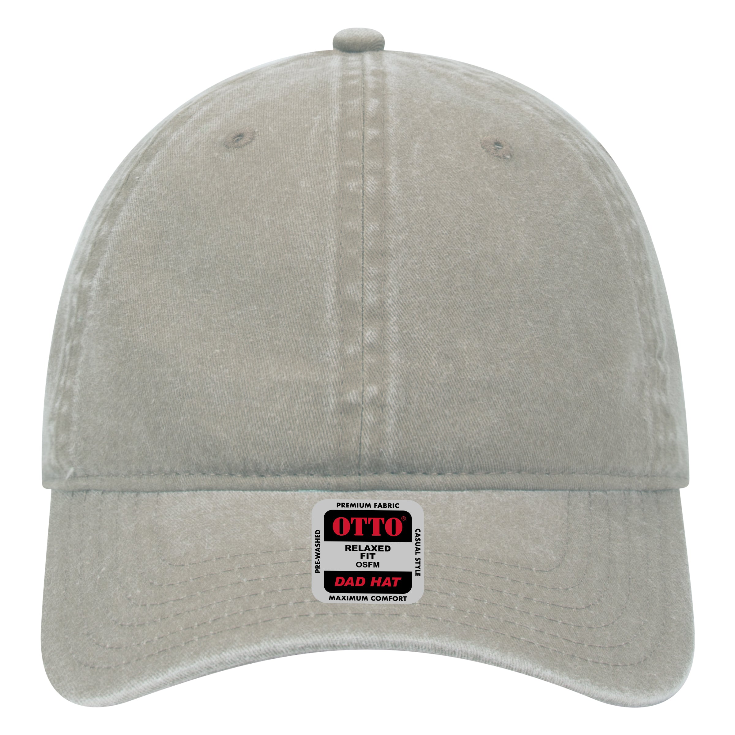 OTTO CAP 6 Panel Low Profile Dad Hat OTTO 18-202 Otto Cap 035 - Stone Gray OSFM - Adult