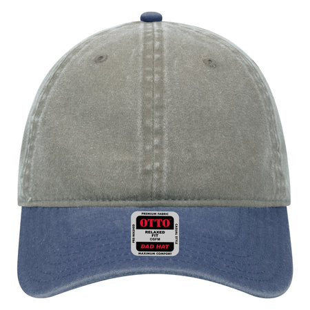 OTTO CAP 6 Panel Low Profile Dad Hat OTTO 18-202 Otto Cap 0414 - Nvy/Gry OSFM - Adult