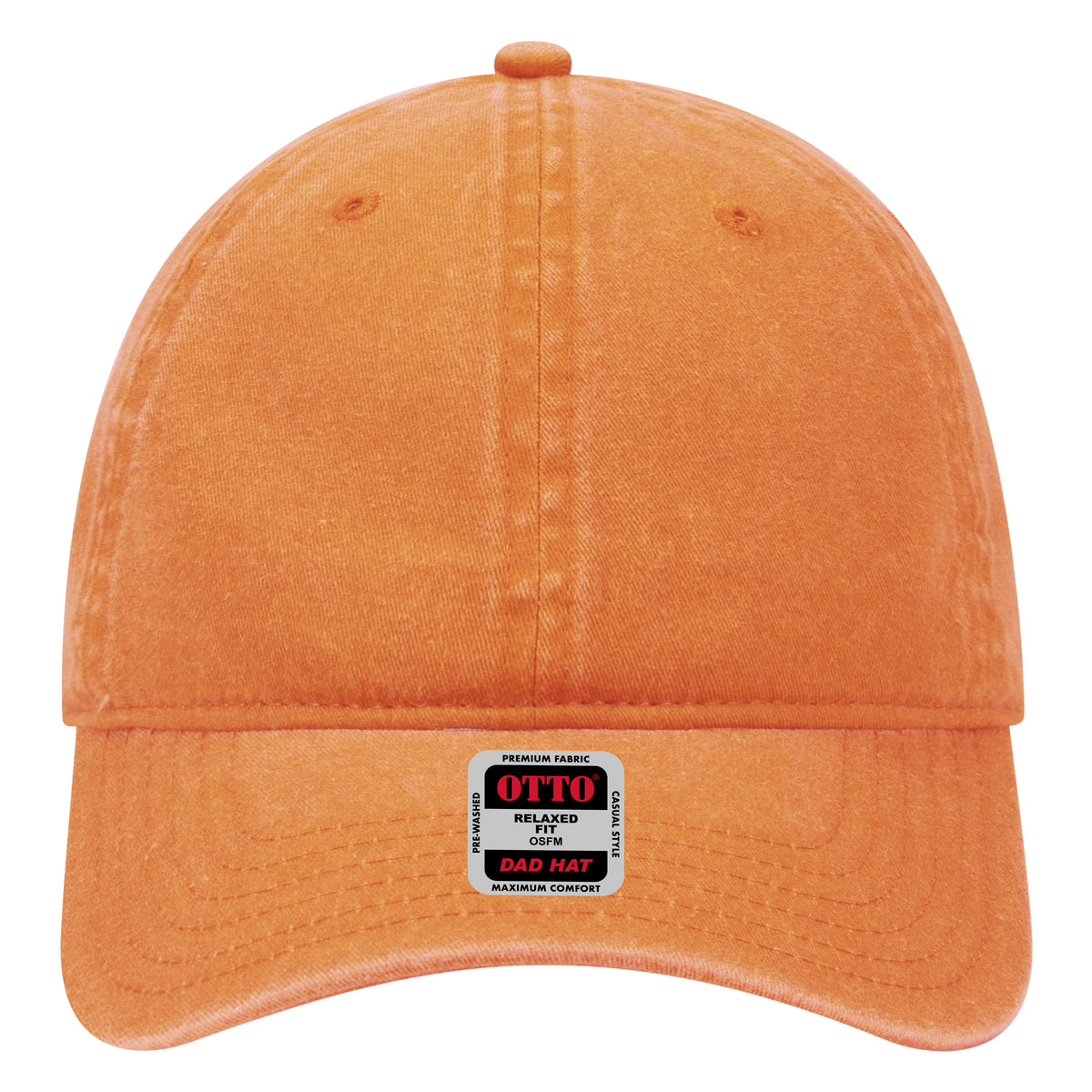 OTTO CAP 6 Panel Low Profile Dad Hat OTTO 18-202 Otto Cap 056 - Pkn. Orange OSFM - Adult