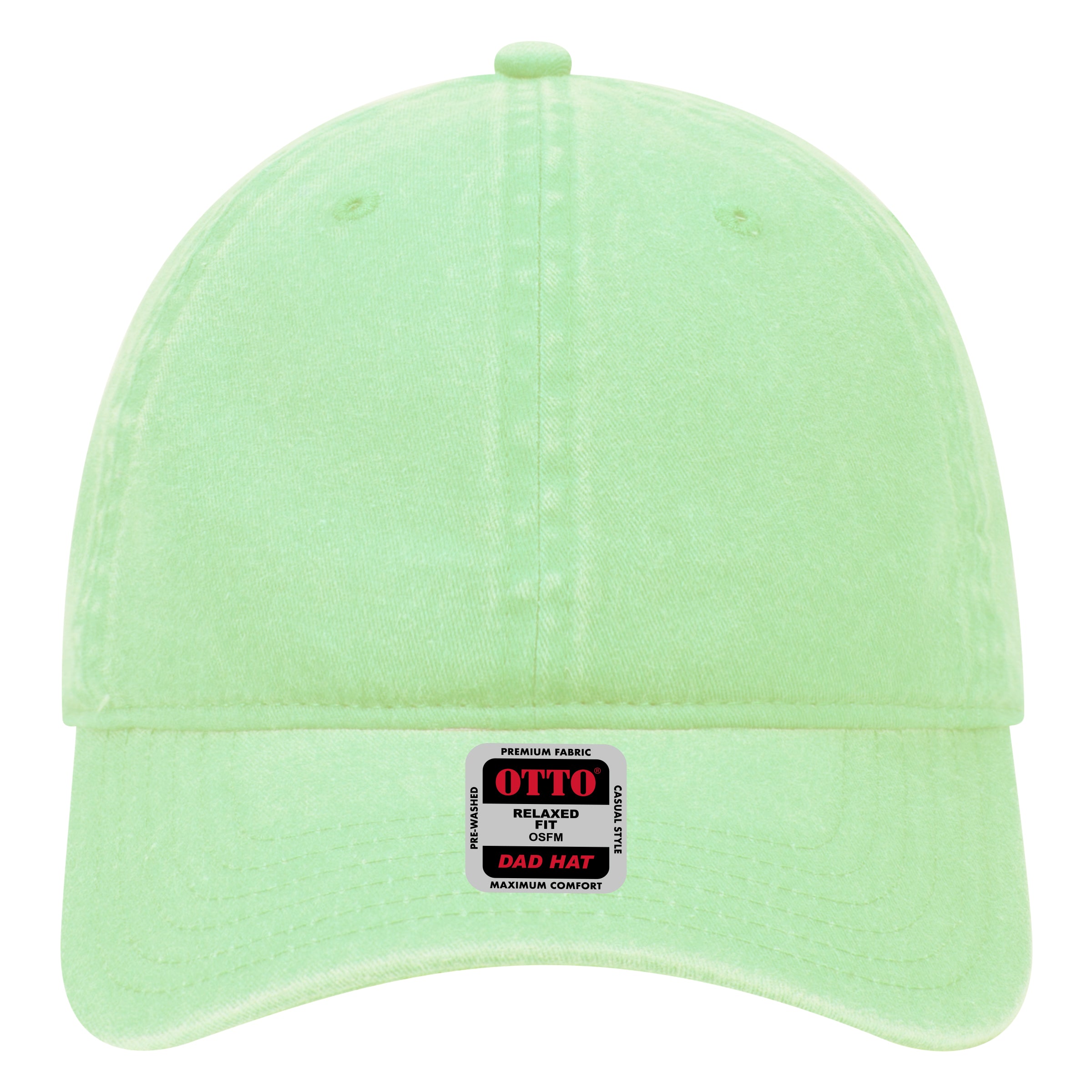 OTTO CAP 6 Panel Low Profile Dad Hat OTTO 18-202 Otto Cap 066 - Lime OSFM - Adult