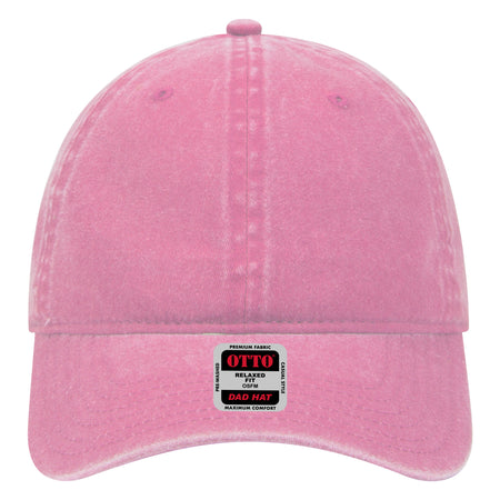 OTTO CAP 6 Panel Low Profile Dad Hat OTTO 18-202 Otto Cap 086 - Azalea OSFM - Adult