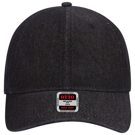 OTTO CAP 6 Panel Low Profile Dad Hat OTTO 18-204 Otto Cap 003 - Black OSFM - Adult