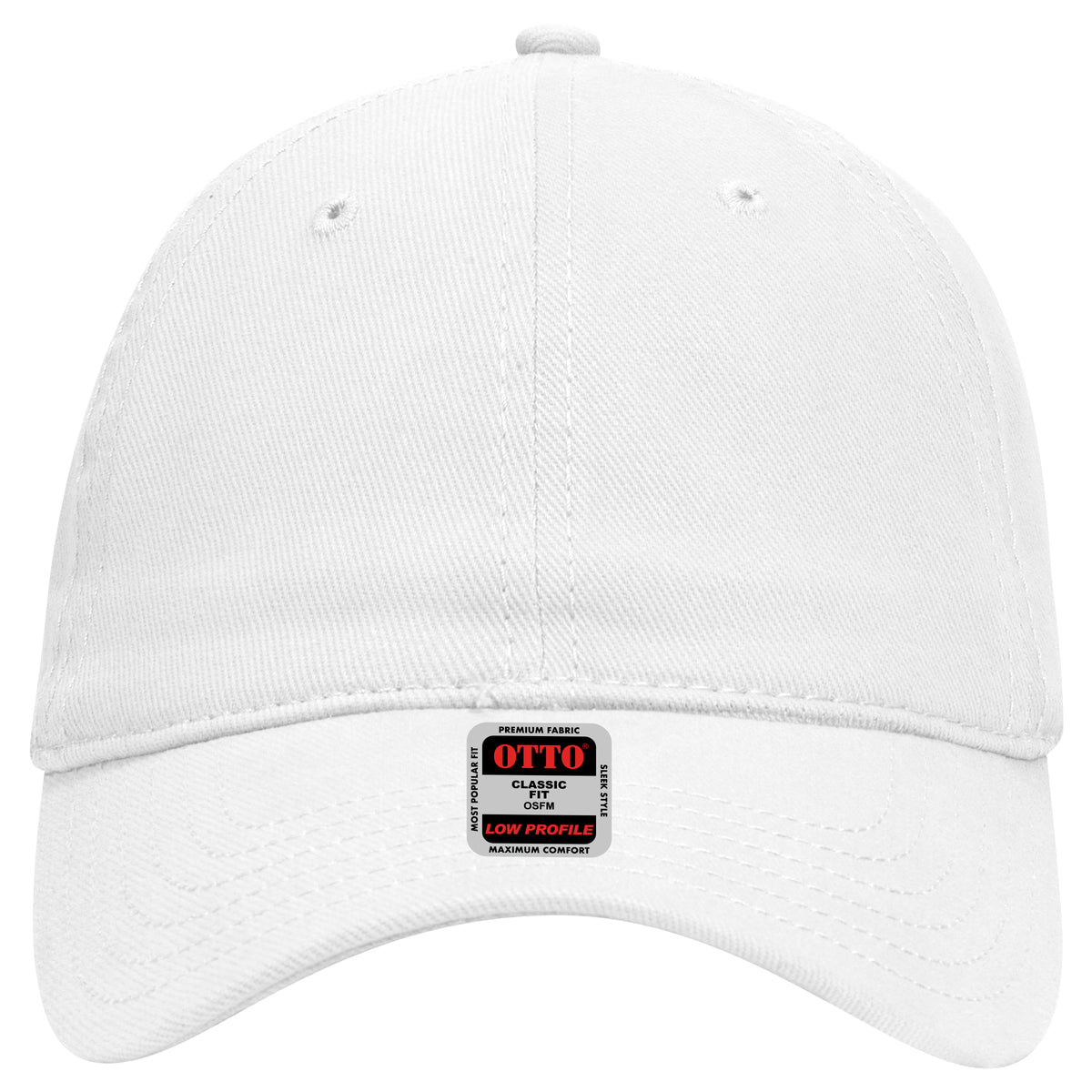 OTTO CAP 6 Panel Low Profile Baseball Cap OTTO 18-253 Otto Cap 016 - White OSFM - Adult