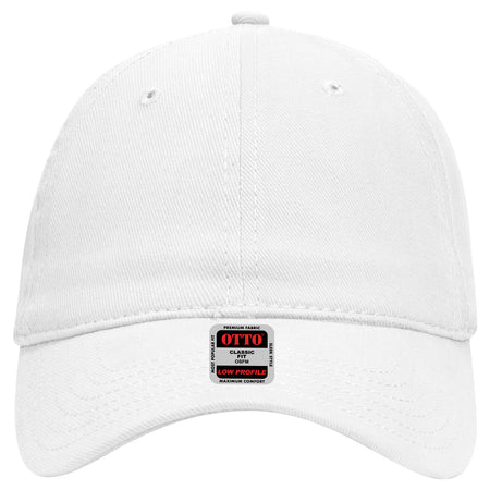 OTTO CAP 6 Panel Low Profile Baseball Cap OTTO 18-253 Otto Cap 016 - White OSFM - Adult