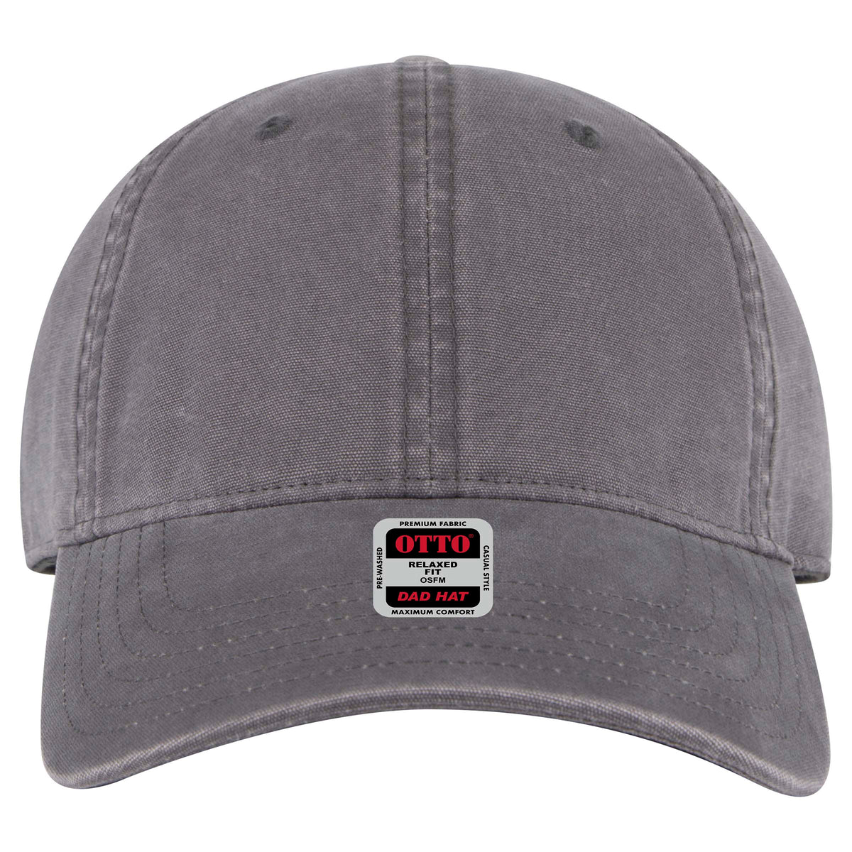 OTTO CAP 6 Panel Low Profile Dad Hat OTTO 18-3 Otto Cap 025 - Char. Gray OSFM - Adult