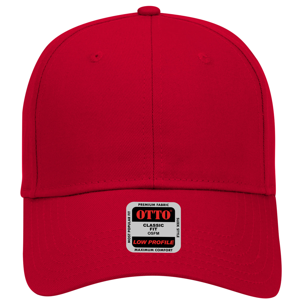 OTTO CAP 6 Panel Low Profile Baseball Cap OTTO 18-553 Otto Cap 002 - Red OSFM - Adult