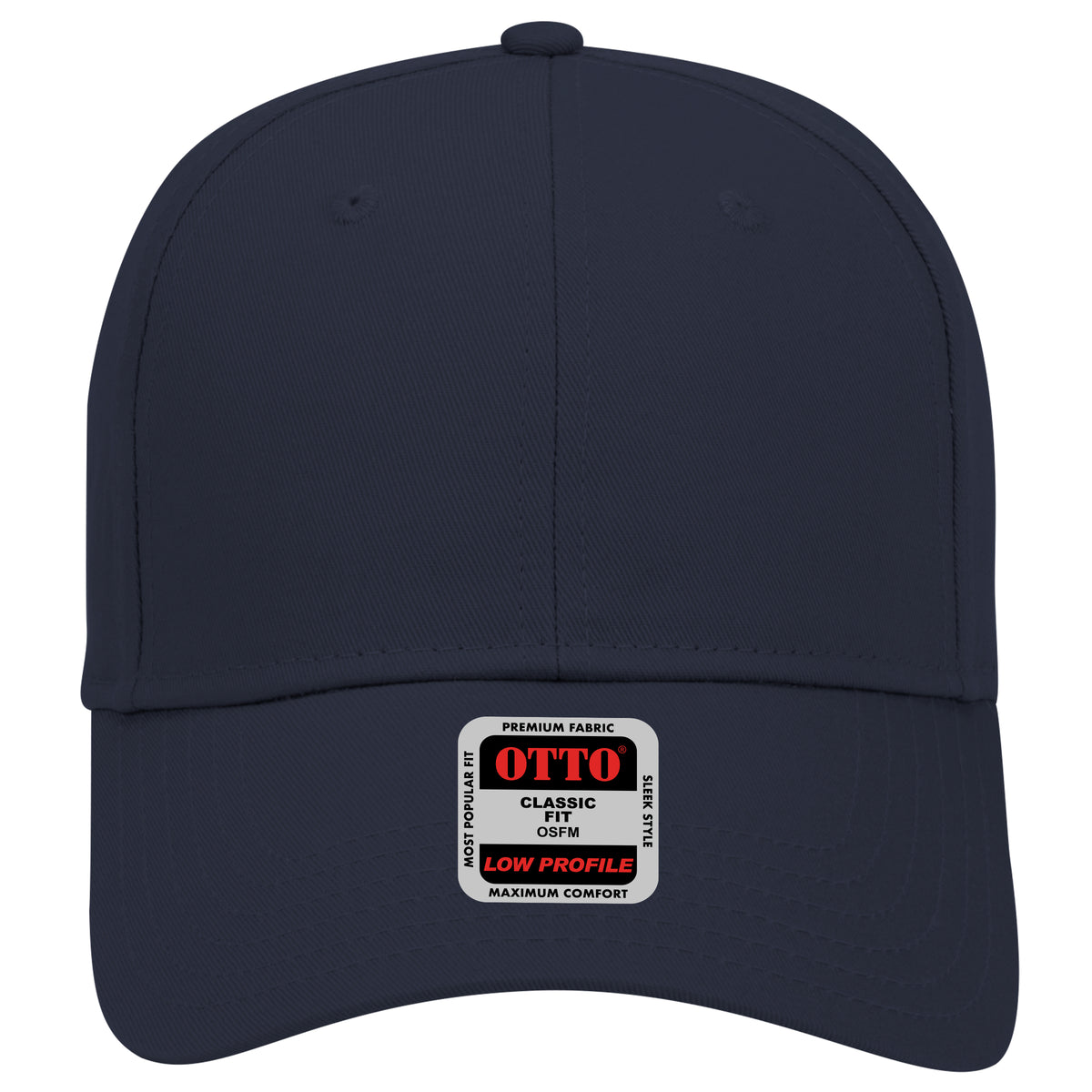 OTTO CAP 6 Panel Low Profile Baseball Cap OTTO 18-553 Otto Cap 004 - Navy OSFM - Adult