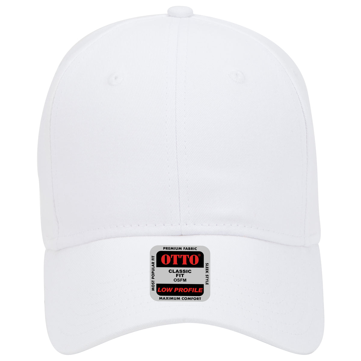 OTTO CAP 6 Panel Low Profile Baseball Cap OTTO 18-553 Otto Cap 016 - White OSFM - Adult