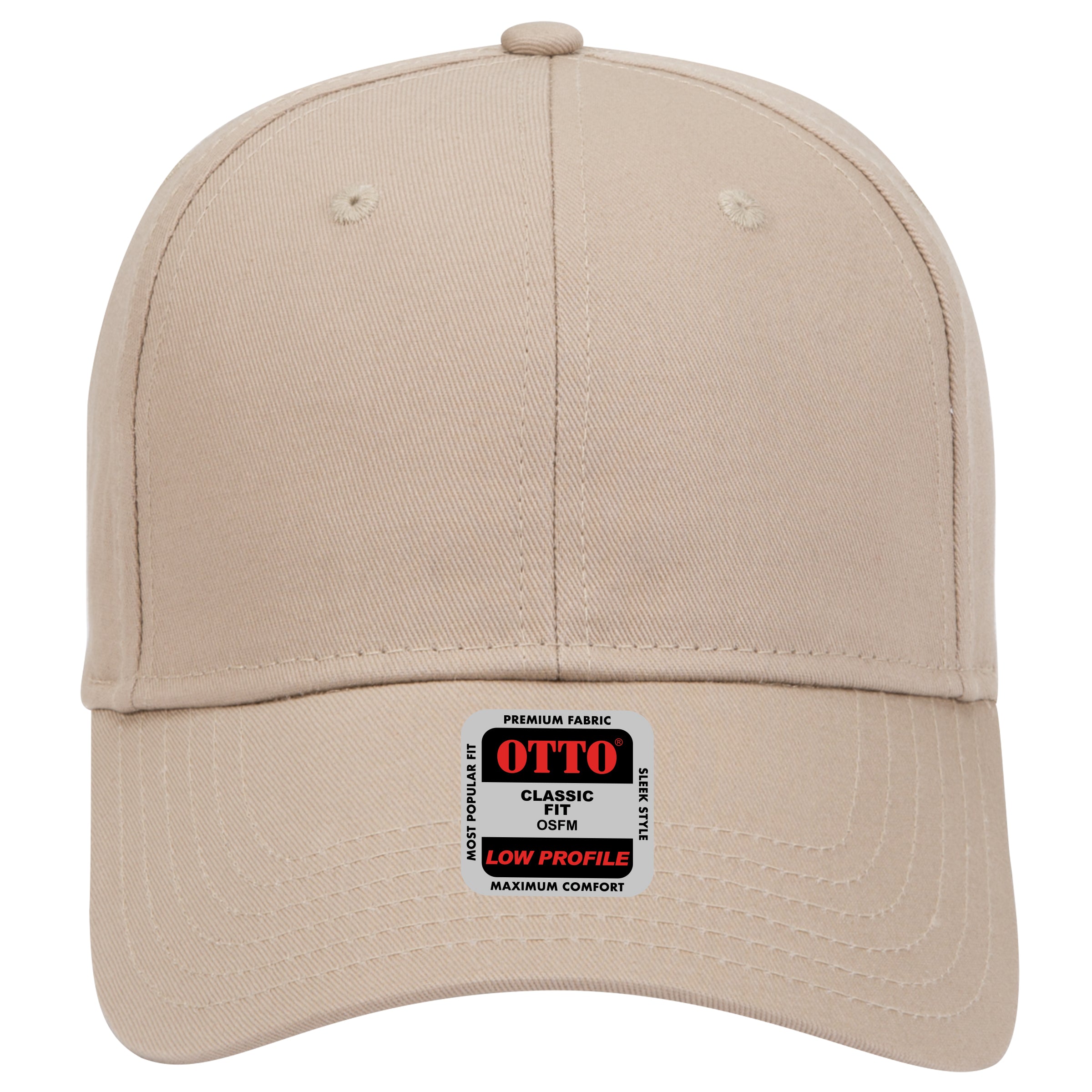 OTTO CAP 6 Panel Low Profile Baseball Cap OTTO 18-553 Otto Cap 032 - Khaki OSFM - Adult