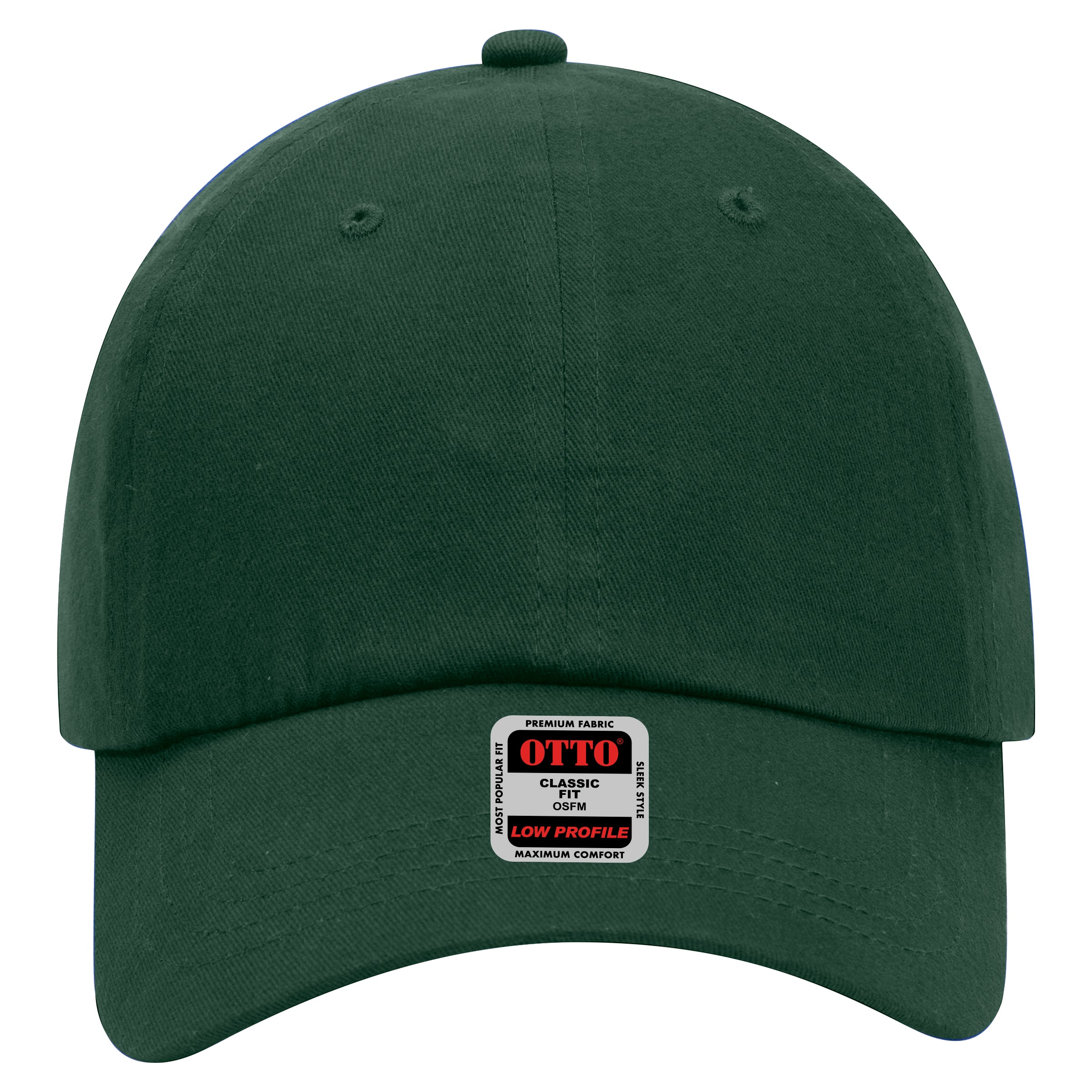 OTTO CAP 6 Panel Low Profile Baseball Cap OTTO 18-686 Otto Cap 017 - Dk. Green OSFM - Adult