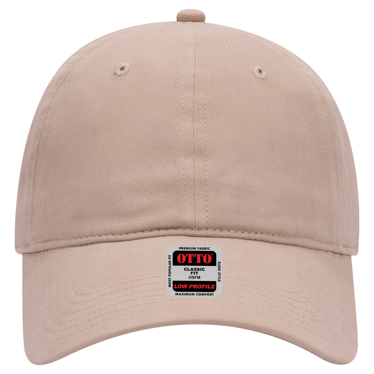 OTTO CAP 6 Panel Low Profile Baseball Cap OTTO 18-686 Otto Cap 032 - Khaki OSFM - Adult