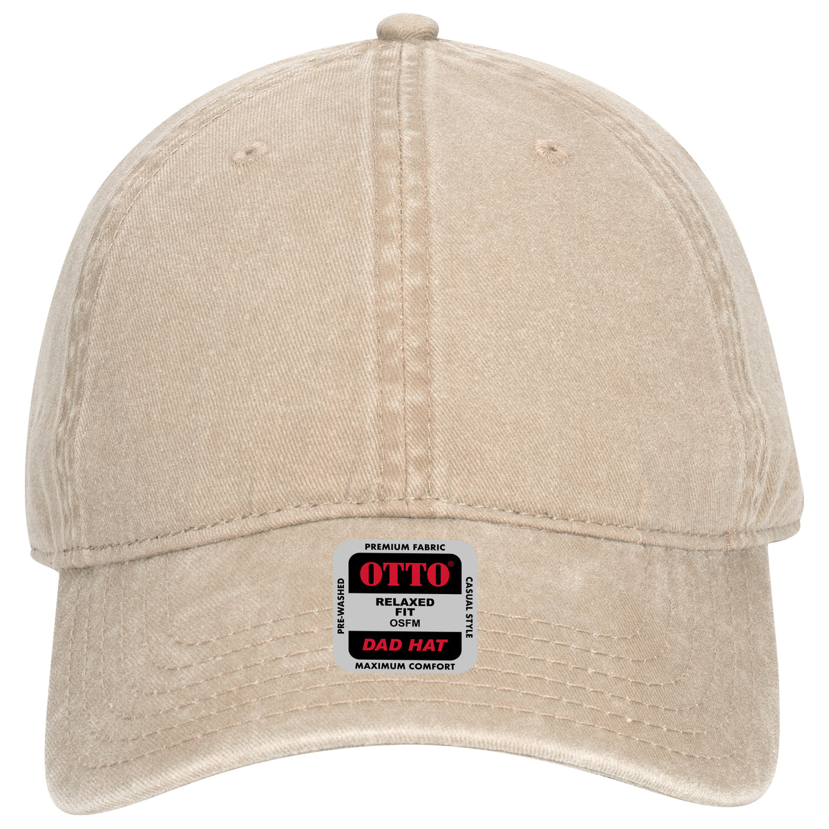 OTTO CAP 6 Panel Low Profile Dad Hat OTTO 18-711 Otto Cap 032 - Khaki OSFM - Adult