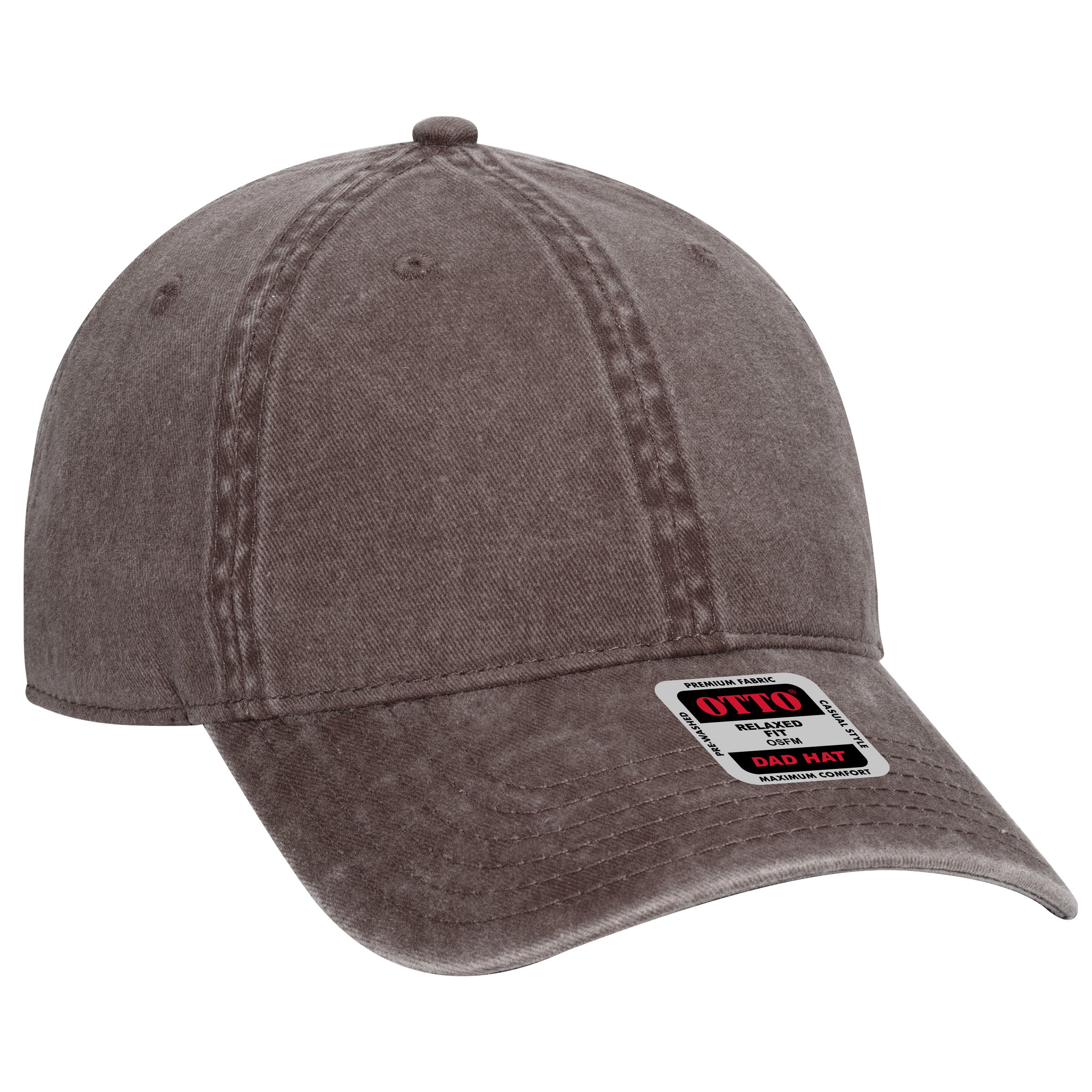 OTTO CAP 6 Panel Low Profile Dad Hat OTTO 18-711 Otto Cap 039 - Dk. Brown OSFM - Adult