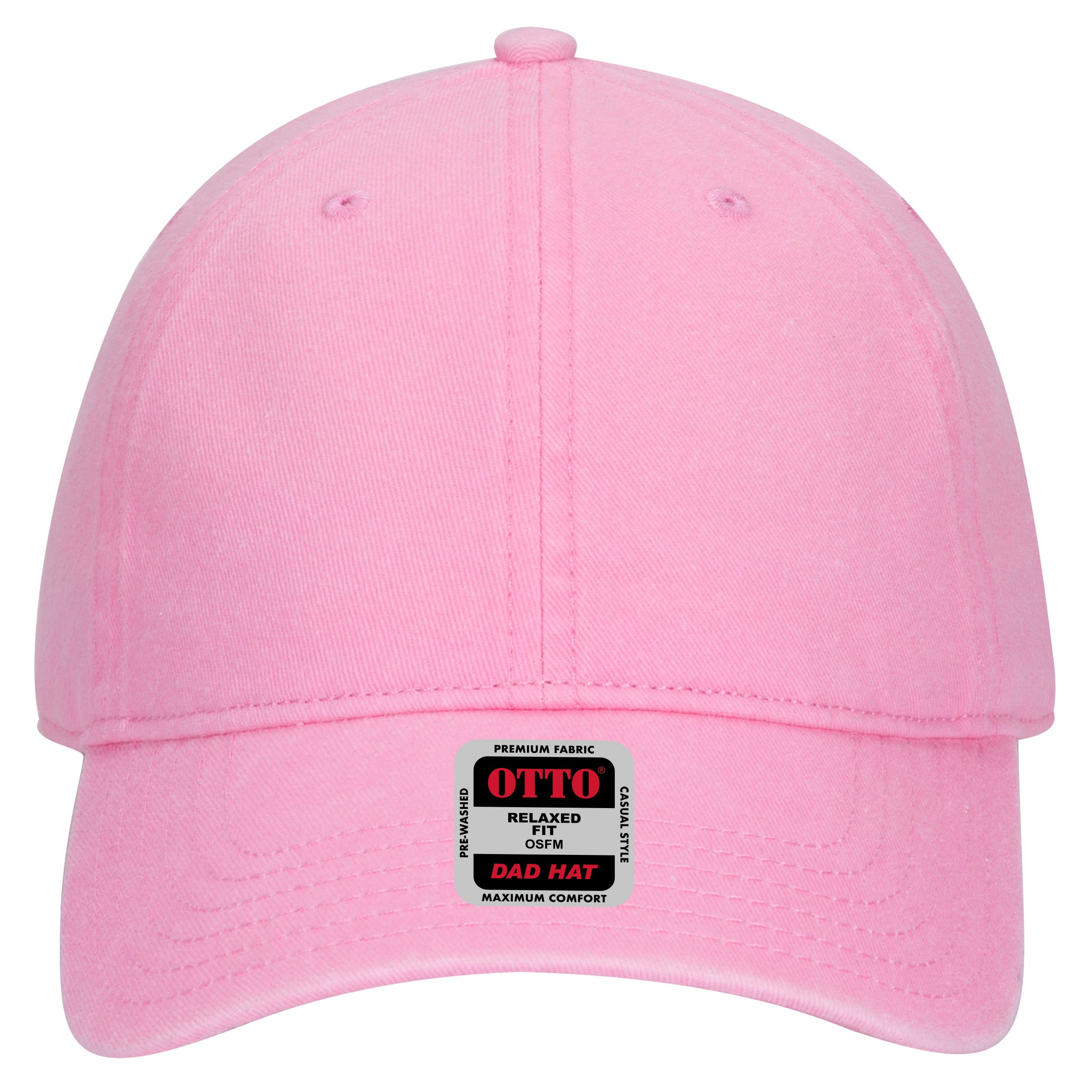 OTTO CAP 6 Panel Low Profile Dad Hat OTTO 18-711 Otto Cap 050 - Pink OSFM - Adult