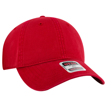 OTTO CAP 6 Panel Low Profile Dad Hat OTTO 18-772 Otto Cap 002 - Red OSFM - Adult