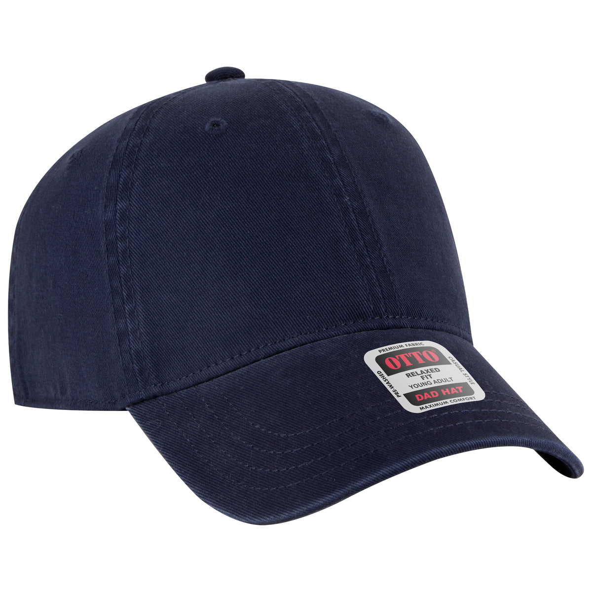 OTTO CAP 6 Panel Low Profile Dad Hat OTTO 18-772 Otto Cap 004 - Navy Young Adult