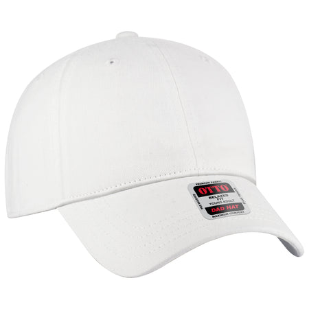 OTTO CAP 6 Panel Low Profile Dad Hat OTTO 18-772 Otto Cap 016 - White Young Adult