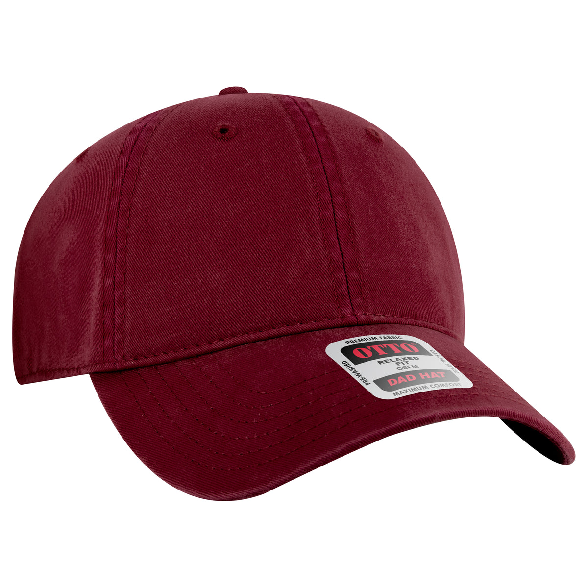 OTTO CAP 6 Panel Low Profile Dad Hat OTTO 18-772 Otto Cap 019 - Burg. Marn OSFM - Adult