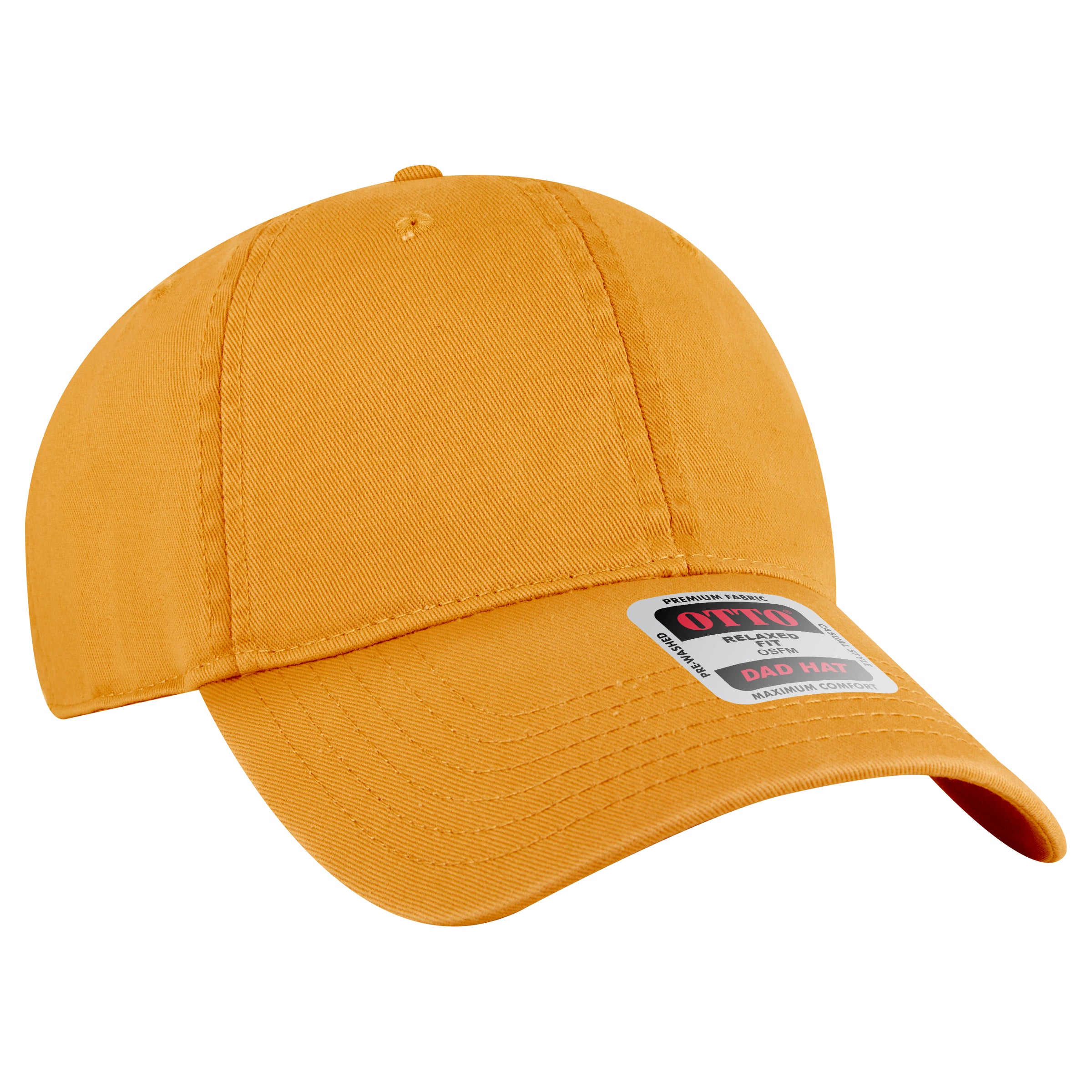 OTTO CAP 6 Panel Low Profile Dad Hat OTTO 18-772 Otto Cap 045 - Mustard OSFM - Adult