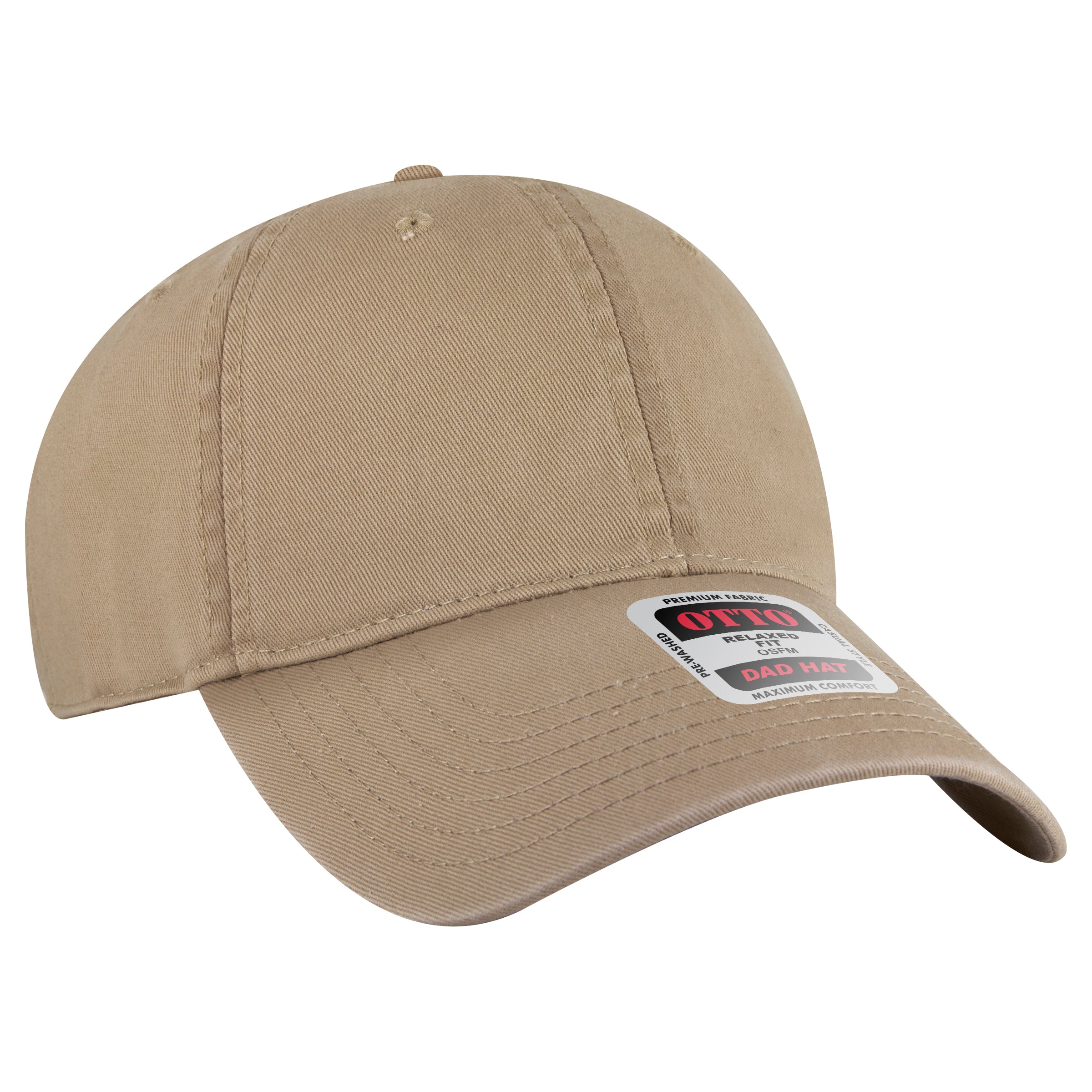 OTTO CAP 6 Panel Low Profile Dad Hat OTTO 18-772 Otto Cap 053 - Dk. Khaki OSFM - Adult