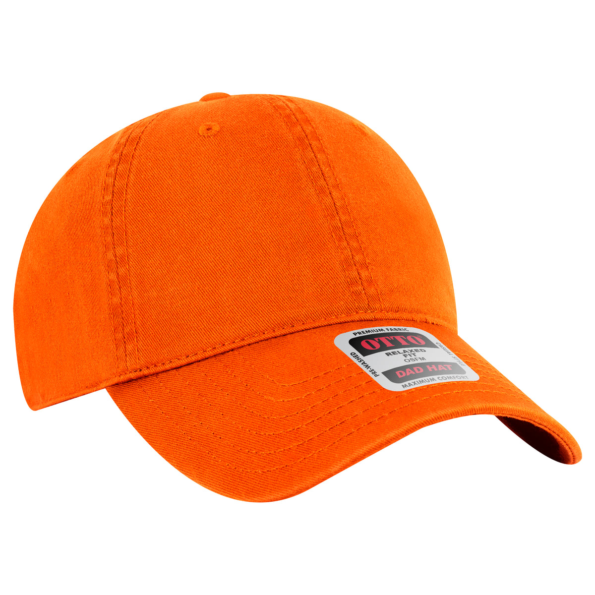 OTTO CAP 6 Panel Low Profile Dad Hat OTTO 18-772 Otto Cap 062 - Orange OSFM - Adult