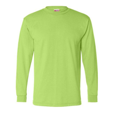 Bayside Men's USA-Made 50/50 Long Sleeve T-Shirt - Bayside 1715 Bayside Safety Green S