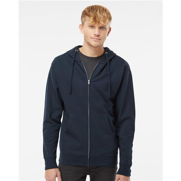 Independent Trading Co. Midweight Full-Zip Hooded Sweatshirt - Alpine Green - Independent Trading Co. SS4500Z Independent Trading Co.