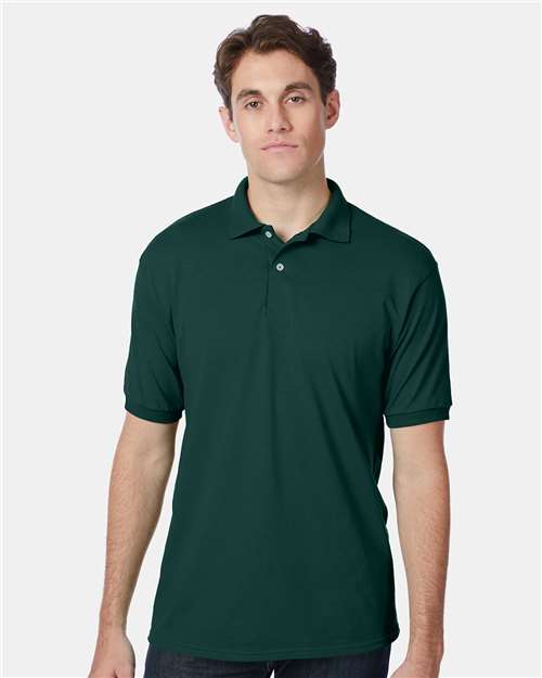 Hanes Ecosmart® Jersey Polo - Deep Forest - Hanes 054X