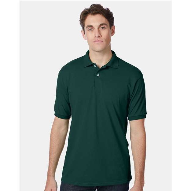 Hanes Ecosmart® Jersey Polo - Deep Forest - Hanes 054X Hanes