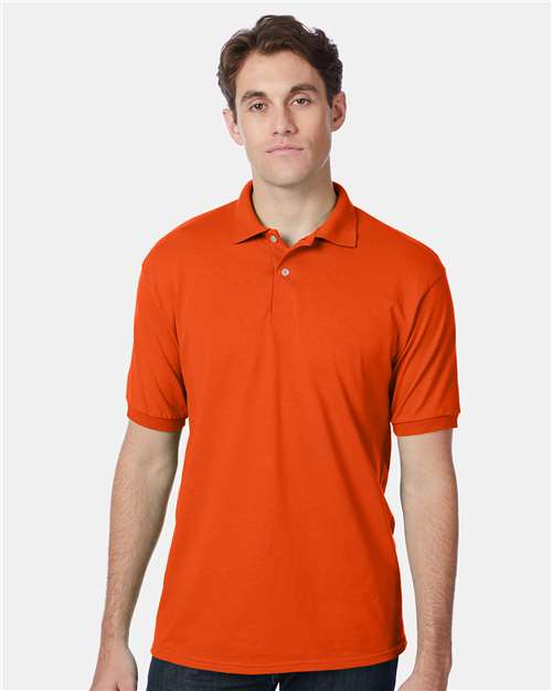 Hanes Ecosmart® Jersey Polo - Orange - Hanes 054X