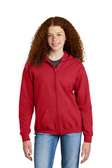 Gildan 18600B Youth Heavy Blend Full-Zip Hooded Sweatshirt