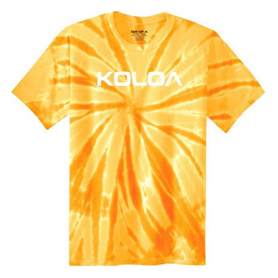 Koloa Surf Co. Youth Original Logo Tie-Dye Shirts Koloa Surf Company Youth X-Small Gold tie-dye / White logo