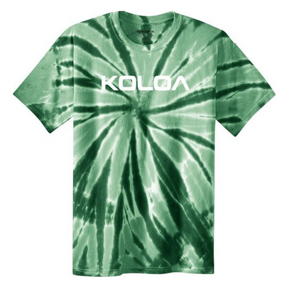 Koloa Surf Co. Youth Original Logo Tie-Dye Shirts Koloa Surf Company Youth X-Small Kelly Green tie-dye / White logo