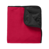 Fleece & Poly Travel Blanket My Store Rich Red/ Black