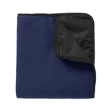 Fleece & Poly Travel Blanket My Store True Navy/ Black